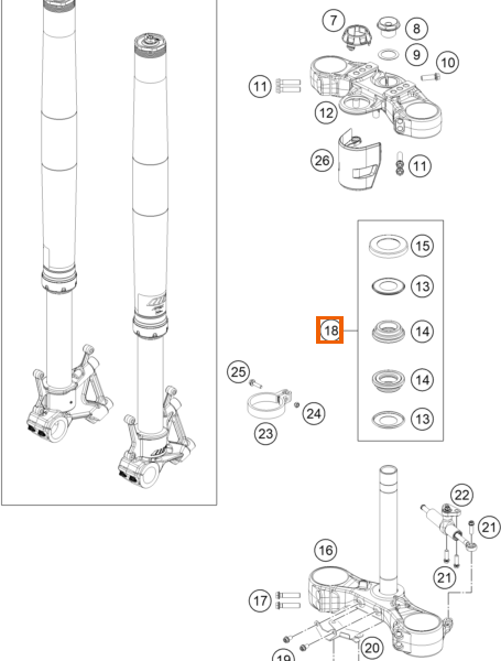 Zestaw łożysk główki ramy