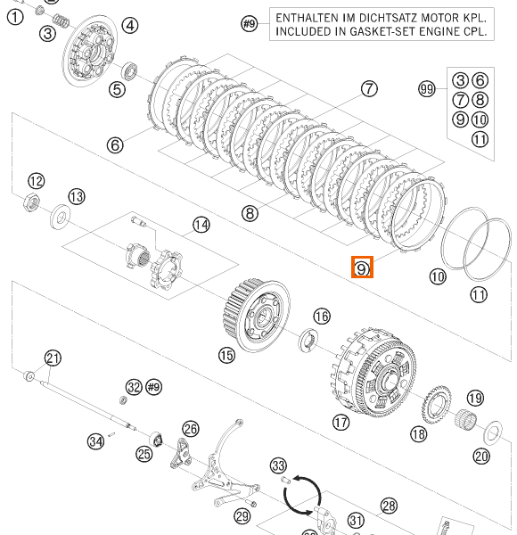 Tarcza cierna wewnętrzna 3,8 mm