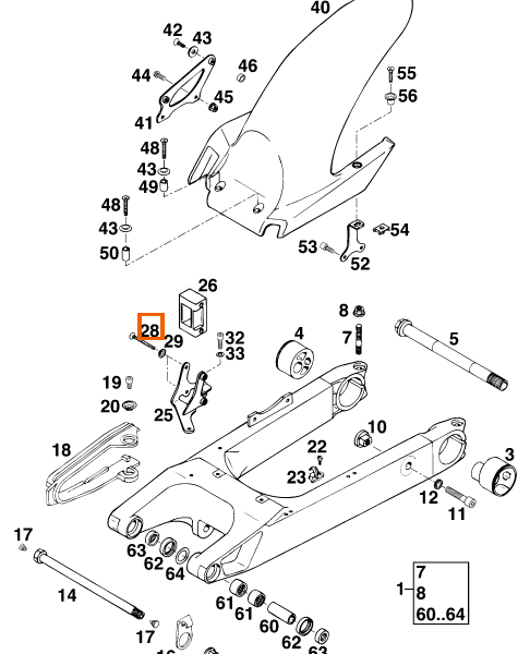 Wkręt wpuszczany DIN7991 M6x50