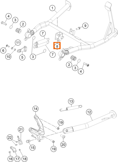 Podpora sprężyny tylnej