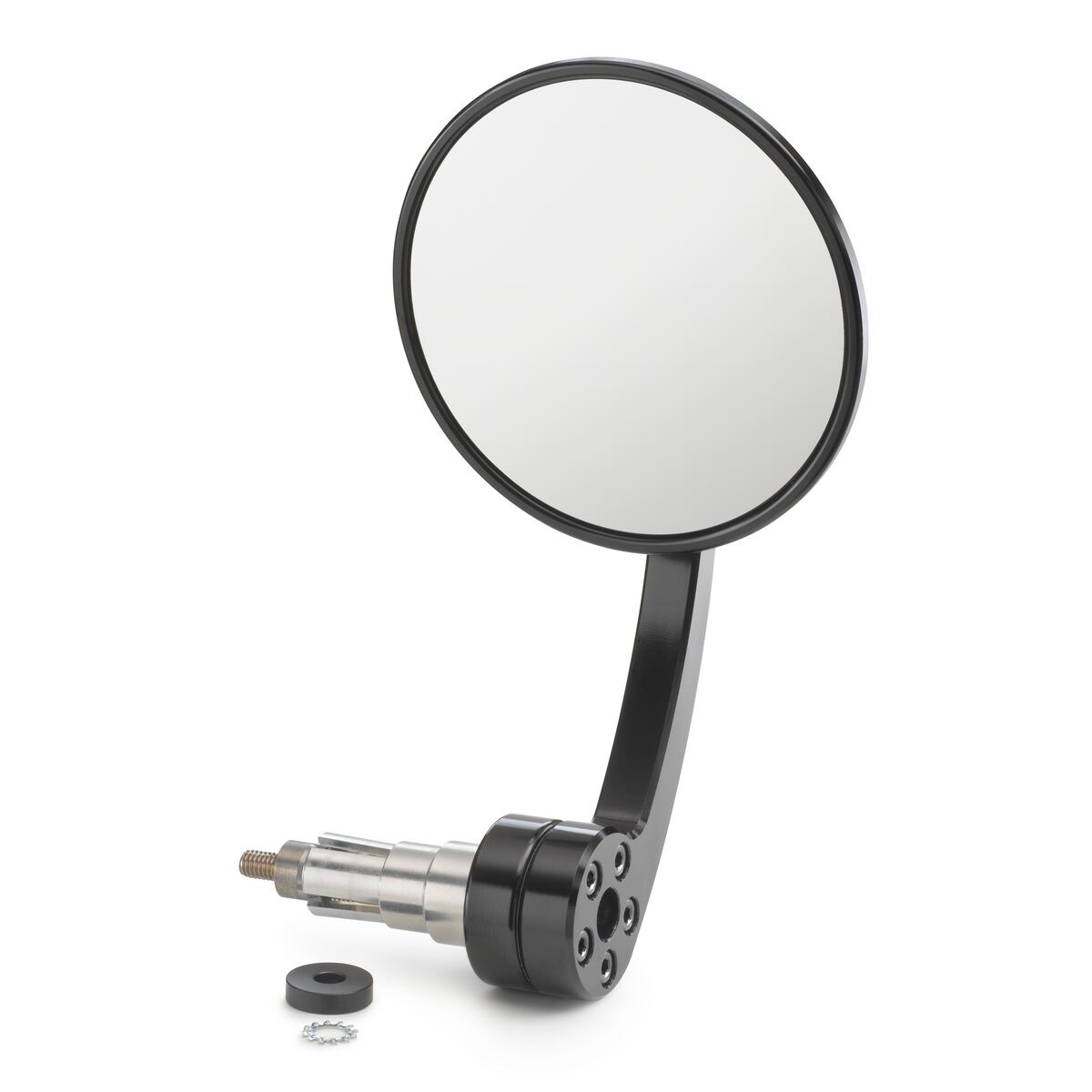 Lusterko końcówki kierownicy anodowane aluminiowe czarne