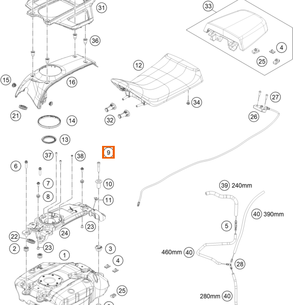 Śruba z łbem sześciokątnym DIN0912-M 8x40