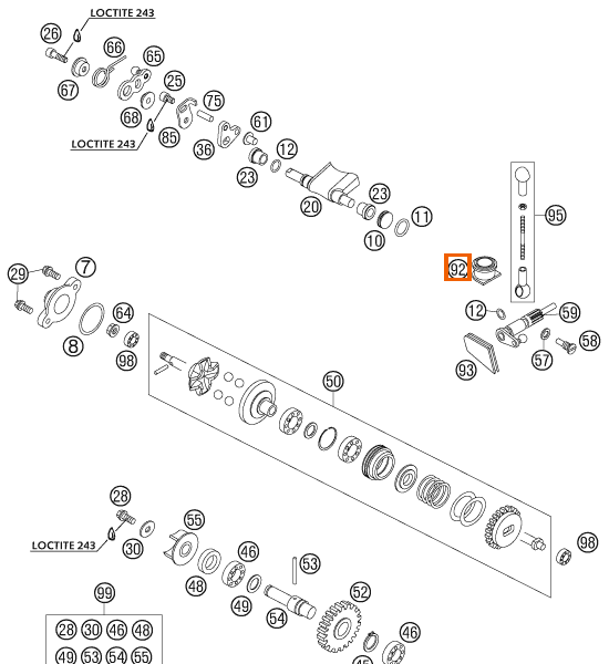 Górny element uszczelniający 85 SX