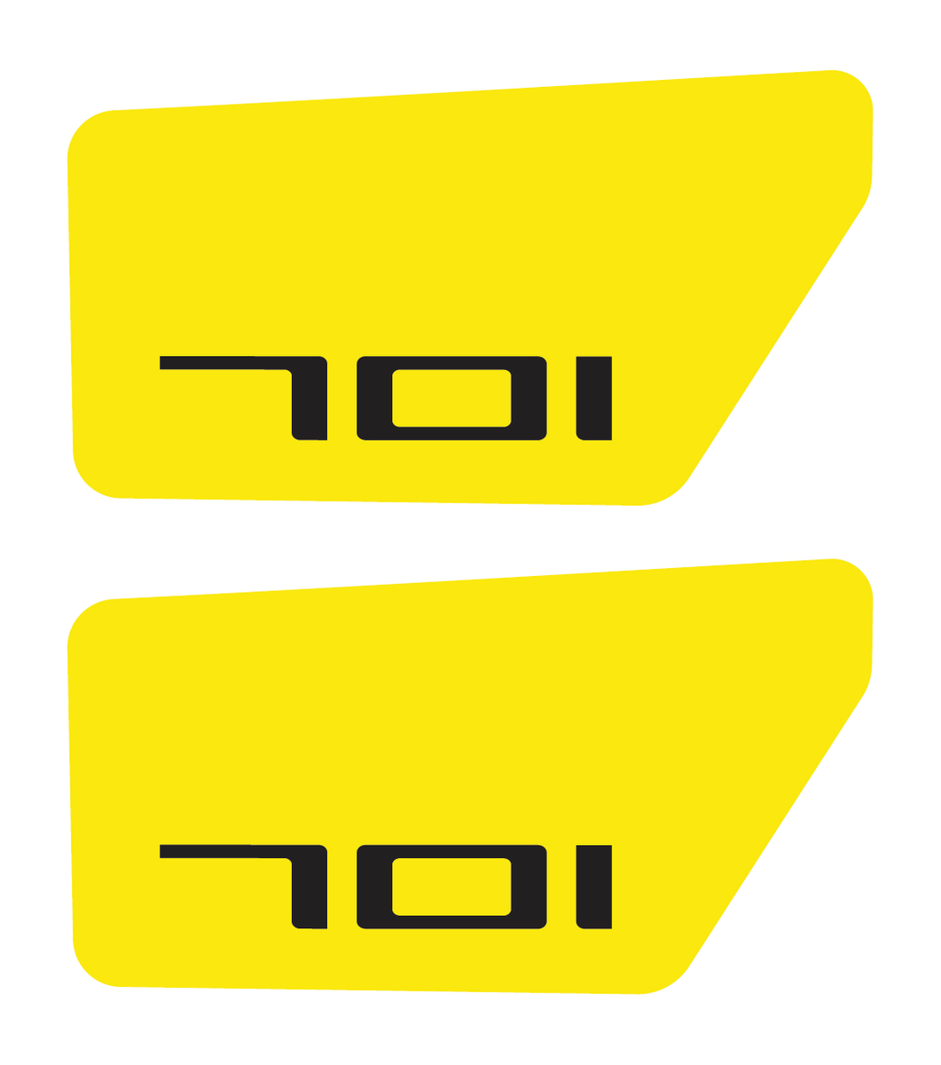 Naklejka na obręcz żółta