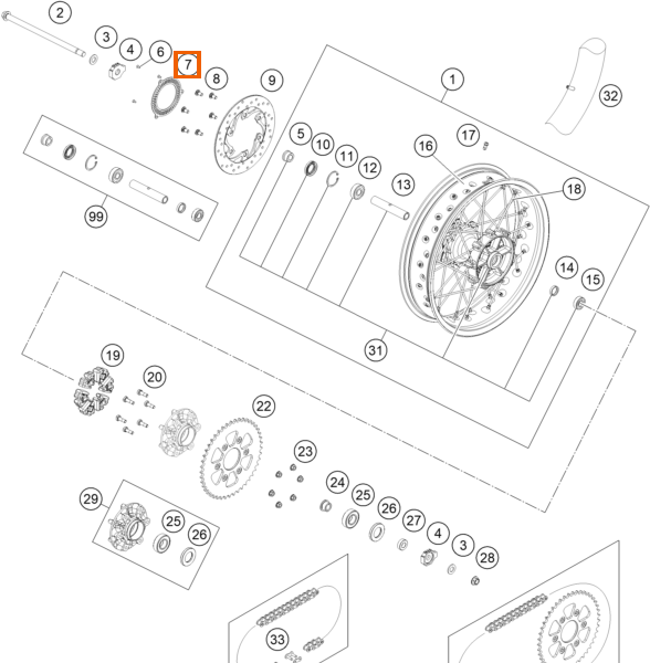 Czujnik tylnego koła