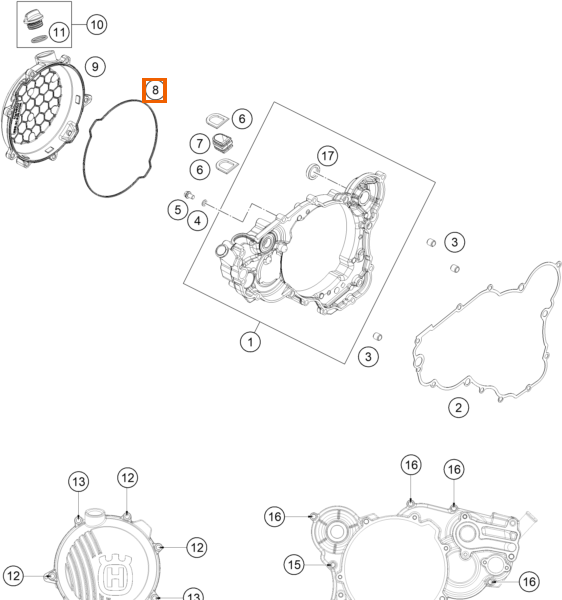 Uszczelka pokrywy sprzęgła