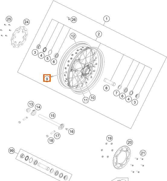 Nypel szprychy M4,5x0,75