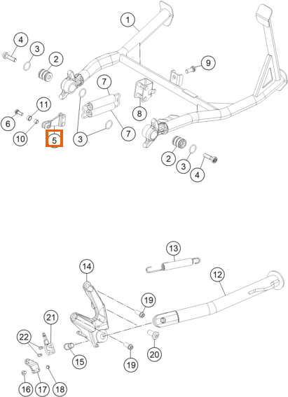 Podpora sprężyny przednia