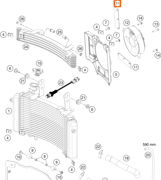 Klapka wentylatora gumowa