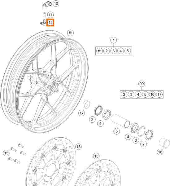 Zawór 8,5 mm 90° do TPMS mały