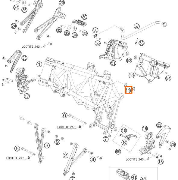 Nakrętka metalowa M4 do zmiany przełożeń
