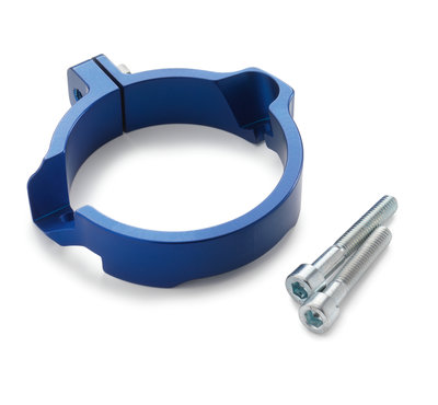 Osłona kołnierza wydechu aluminiowa anodowana niebieska