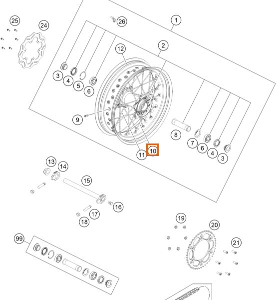 Sworzeń szprychy M4,5x159