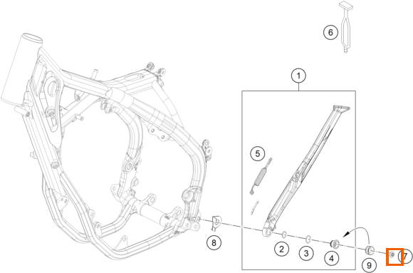 Wkręt stożkowy ISA45 M8x30