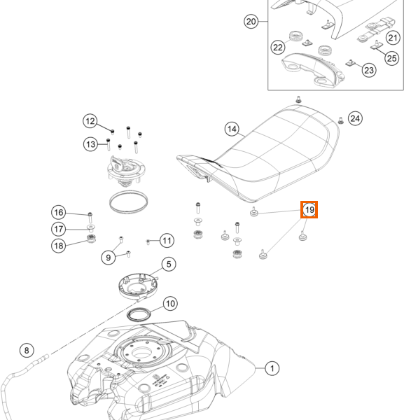 Podkładka gumowa 7 mm
