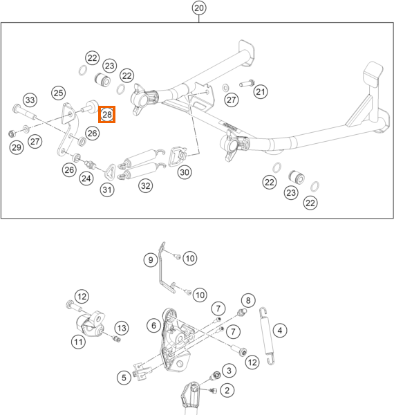 Gumowy odbojnik M8x25mm