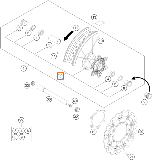 Piasta przedniego koła