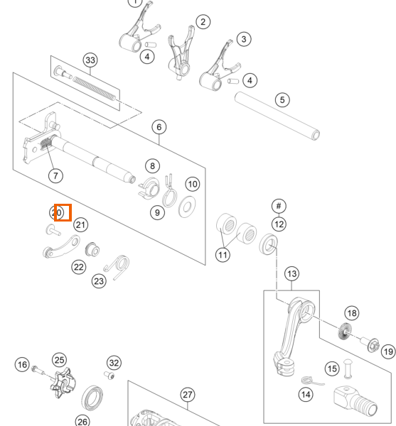 Śruba sześciokątna z kołnierzem M8x20 TX30
