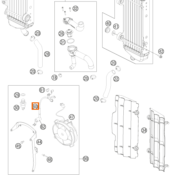 Wiązka elektryczna wentylatora