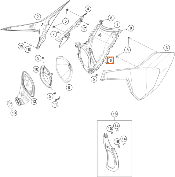 Śruba kołnierzowa M6x13
