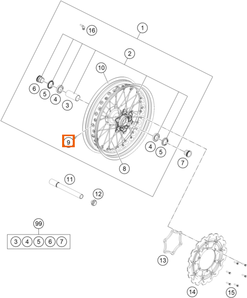Nypel szprychy M4,5x0,75