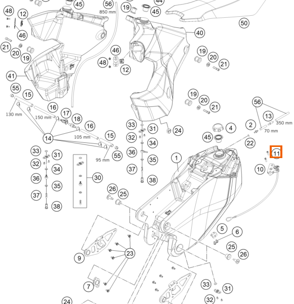 Wkręt z łbem płaskim DIN7991 M6X20 8.8