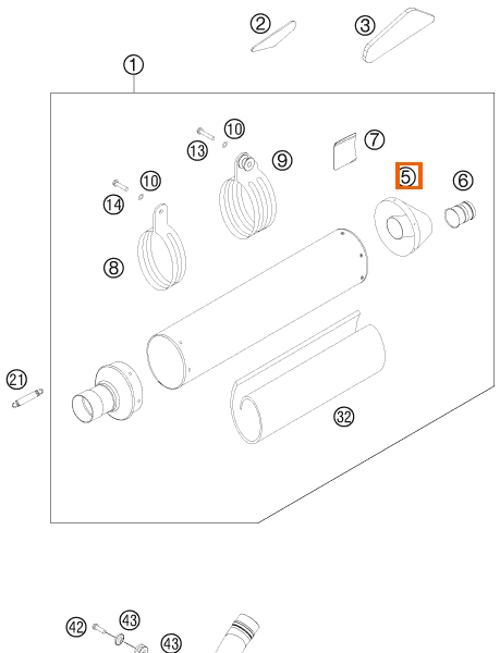 Kaptur tłumika z włókna węglowego
