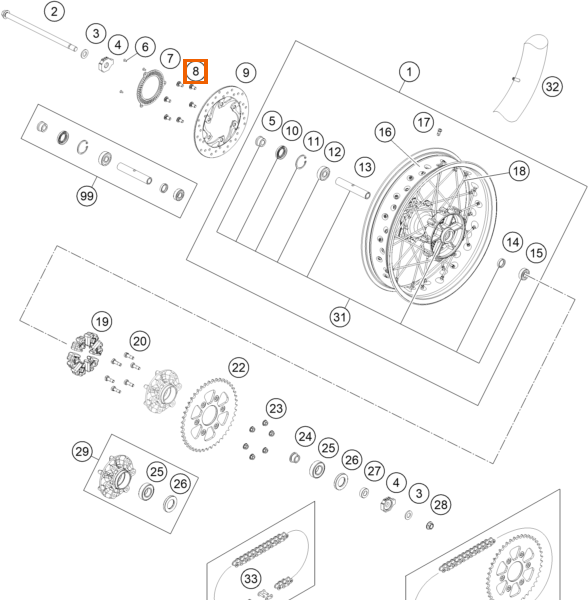 Śruba specjalna M8x16