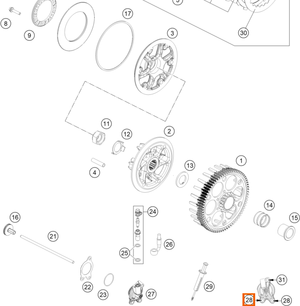 Śruba sześciokątna z kołnierzem M6x16 TX30