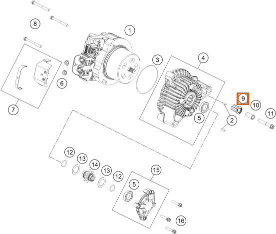 Mocowanie gumowego tłumika