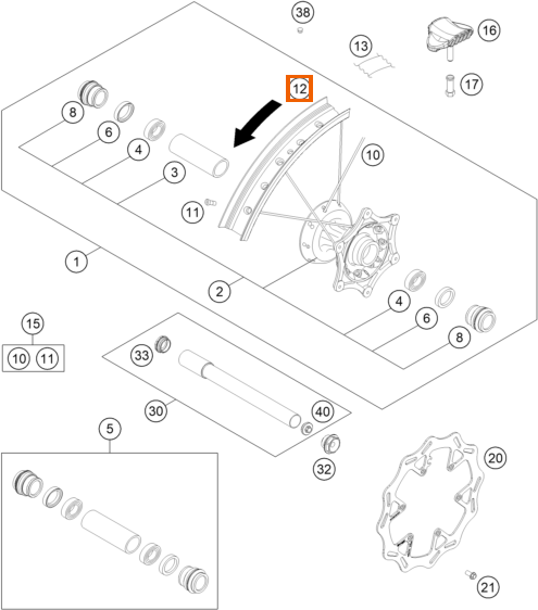 Felga 1,60x21" DID przednia
