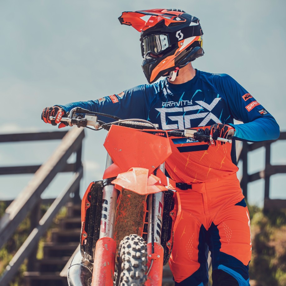 Koszulka Gravity-FX Air pomarańczowo-niebieska