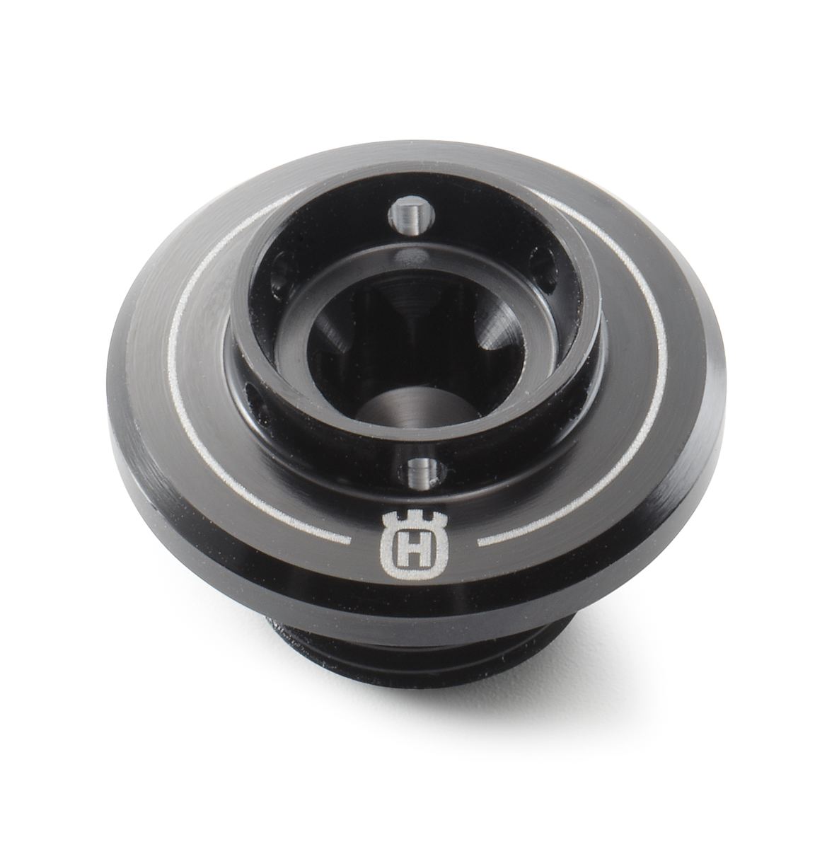 Korek oleju aluminiowy anodowany czarny